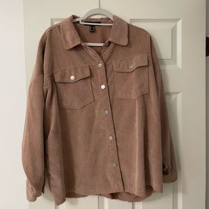 Brown Corduroy Button Up Shacket (Women’s Medium)